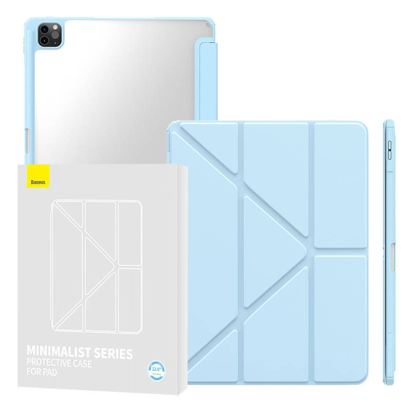 Apsauginis dėklas Baseus Minimalist, skirtas iPad Pro 12,9" 2020/ 2021/ 2022 (šviesiai mėlynas)