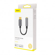 Baseus L54 garso adapteris USB-C + mini lizdas 3,5 mm (juoda + pilka)