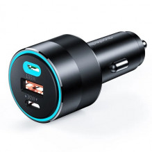 Charger CHOETECH 2xUSB-C, USB-A: 12-24V, 130W, QC3.0, PD3.0, PPS