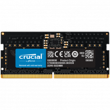 „Crucial“ 8 GB DDR5-4800 SODIMM CL40 (16 Gbit), EAN: 649528906519