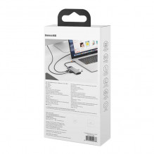 Hub 5in1 Baseus Metal Gleam Series, USB-C to 3x USB 3.0 + HDMI + USB-C PD