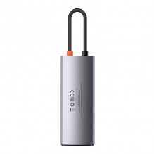 Hub 6in1 Baseus Metal Gleam Series, USB-C to 3x USB 3.0 + HDMI + USB-C PD + Ethernet RJ45