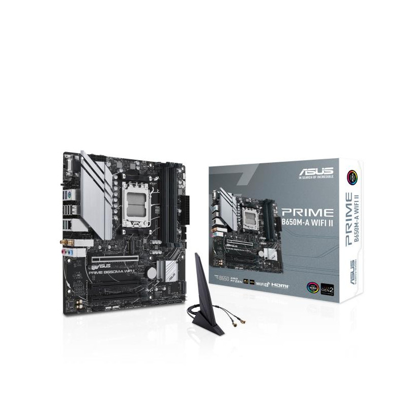 Mainboard ASUS AMD B650 Micro-ATX Memory DDR5 Memory slots 4 3xPCI-Express 4.0 16x 2xM.2 1x15pin D-sub 1xHDMI 1xDisplayP