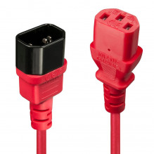 CABLE POWER IEC EXTENSION 0.5M/ RED 30476 LINDY