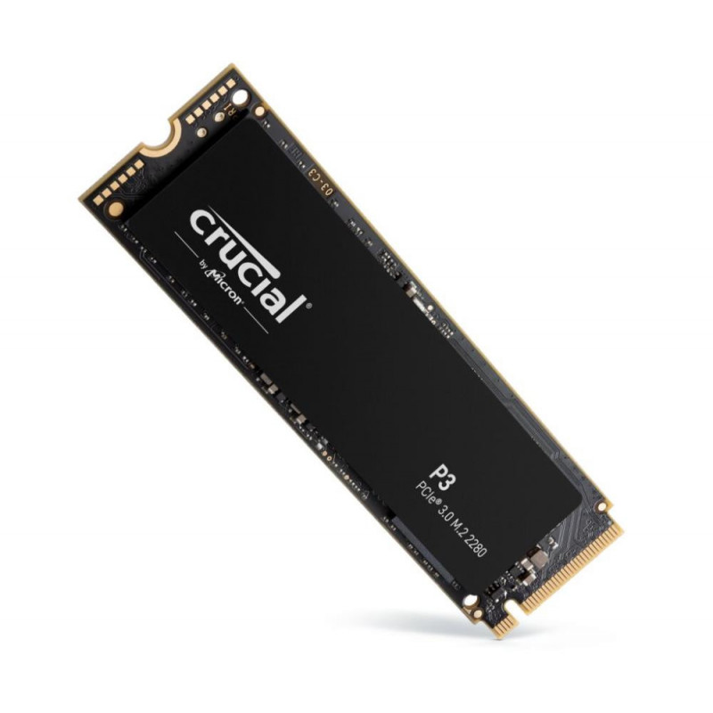 SSD CRUCIAL P3 1TB M.2 PCIE NVMe 3D NAND Write speed 3000 MBytes/ sec Read speed 3500 MBytes/ sec TBW 220 TB CT1000P3SSD