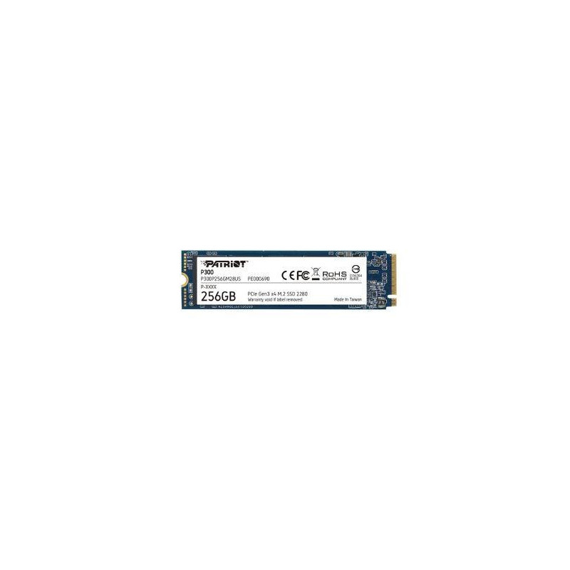 SSD PATRIOT P300 256GB M.2 PCIE NVMe 3D NAND Rašymo greitis 1100 MB/ s Skaitymo greitis 1700 MB/ s 3,8 mm TBW 120 TB P30