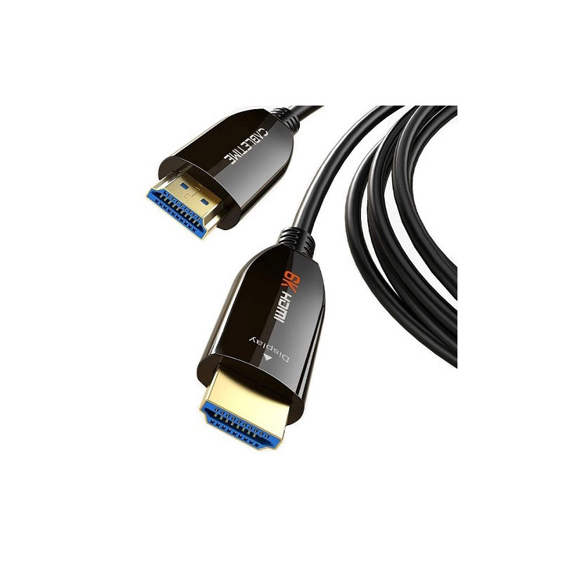 Active Fiber Optical Cable HDMI 2.1, 8K, 60Hz, 50m, 48Gbps, gold-plated