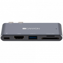 CANYON hub DS-5 5in1 Thunderbolt 3 4k Space Grey