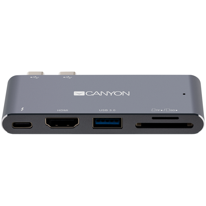 CANYON stebulė DS-5 5in1 Thunderbolt 3 4k Space Grey