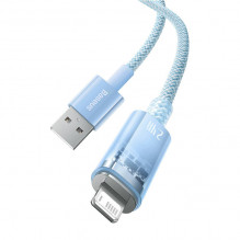 Greito įkrovimo kabelis „Baseus Explorer“ USB į „Lightning 2.4A 1M“ (mėlynas)