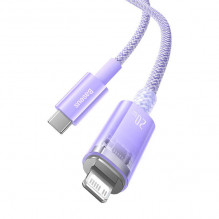 Greito įkrovimo laidas „Baseus USB-C“ su „Lightning Explorer“ serija 1 m, 20 W (violetinė)