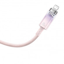 Greito įkrovimo laidas „Baseus USB-C“ su „Lightning Explorer“ serija 1 m, 20 W (rožinis)