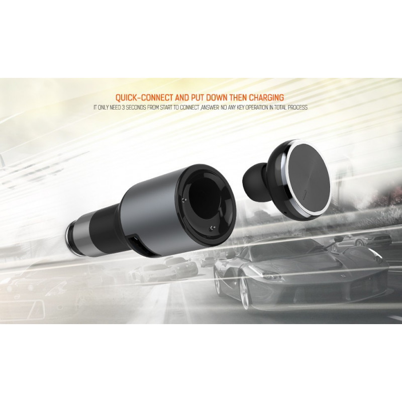NAUJIENA Automobilinis įkroviklis su Bluetooth laisvųjų rankų įranga 5V/2.4A BLACK NAUJIENA Automobilinis įkroviklis su Bluetooth laisvųjų rankų įranga 5V/2.4A BLACK