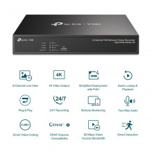 TP-LINK VIGI 4 kanalų PoE+ tinklo vaizdo įrašymo įrenginys