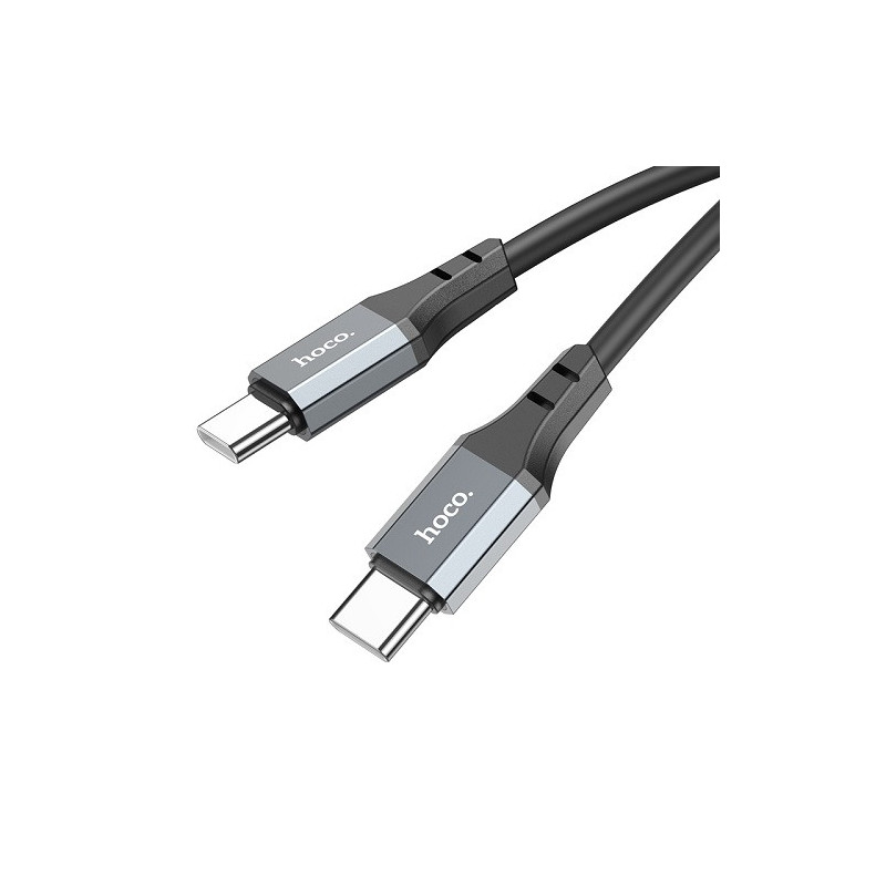 Silicone Cable USB Type-C - Type-C, 60W, black, 3m