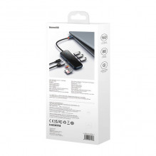 Hub 7in1 Baseus AcmeJoy Series USB-C iki 2xUSB 3.0 + HDMI + USB 2.0 + USB-C PD + SD/ TF (tamsiai pilka)