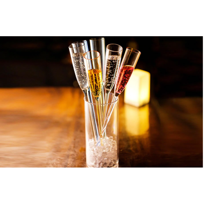 6 pcs. Plastic champagne cocktail glasses