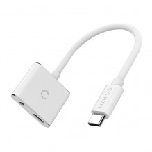 Adapterio garso USB-C prie mini lizdo 3,5 mm i USB-C Cygnett Essential (balta)
