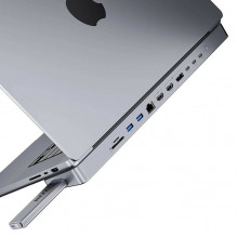 USB-C prijungimo stotis / šakotuvas, skirtas MacBook Pro 16" INVZI MagHub 12in2 su SSD dėklu (pilkas)