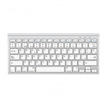 Belaidė iPad klaviatūra Omoton KB088 su planšetinio kompiuterio laikikliu (sidabrinė)
