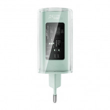 Wall charger Acefast A45, 2x USB-C, 1xUSB-A, 65W PD (green)