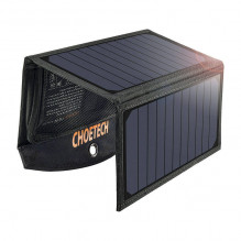 Sulankstomas saulės įkroviklis Choetech SC001 19W 2xUSB (juodas)