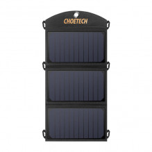 Foldable solar charger Choetech SC001 19W 2xUSB (black)