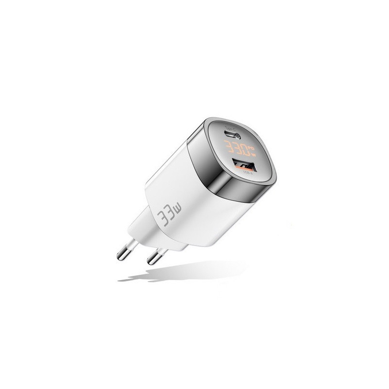 Charger GaN USB Type-C, USB Type-A: 33W, PPS