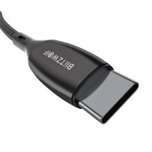USB-C to USB-C cable BlitzWolf BW-TC23, with display, 100W, 1.8m (black)