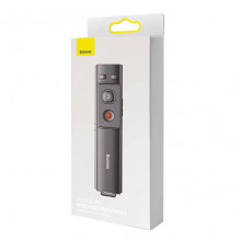 Baseus Orange Dot Multifunctionale remote control for presentation, with a green laser pointer - gray