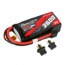 Gens ace 3600mAh 11.4V 3S1P 60C High Voltage Lipo Battery Pack with XT60/ T-plug