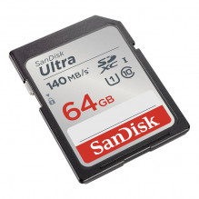 Atminties kortelė SANDISK ULTRA SDXC 64GB 140MB/ s UHS-I Class 10 (SDSDUNB-064G-GN6IN)