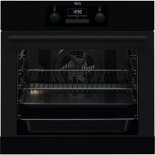 Black electric oven AEG BES331111B