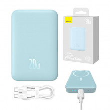Powerbank Baseus Magnetic Mini 10000mAh, USB-C 20W MagSafe (mėlyna)