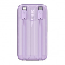 Powerbank Baseus Comet su USB į USB-C laidu, 10 000 mAh, 22,5 W (violetinė)