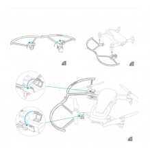 Pgytech LED Propeller Guards for DJI Mavic Air (Propelerių apsauga su LED)