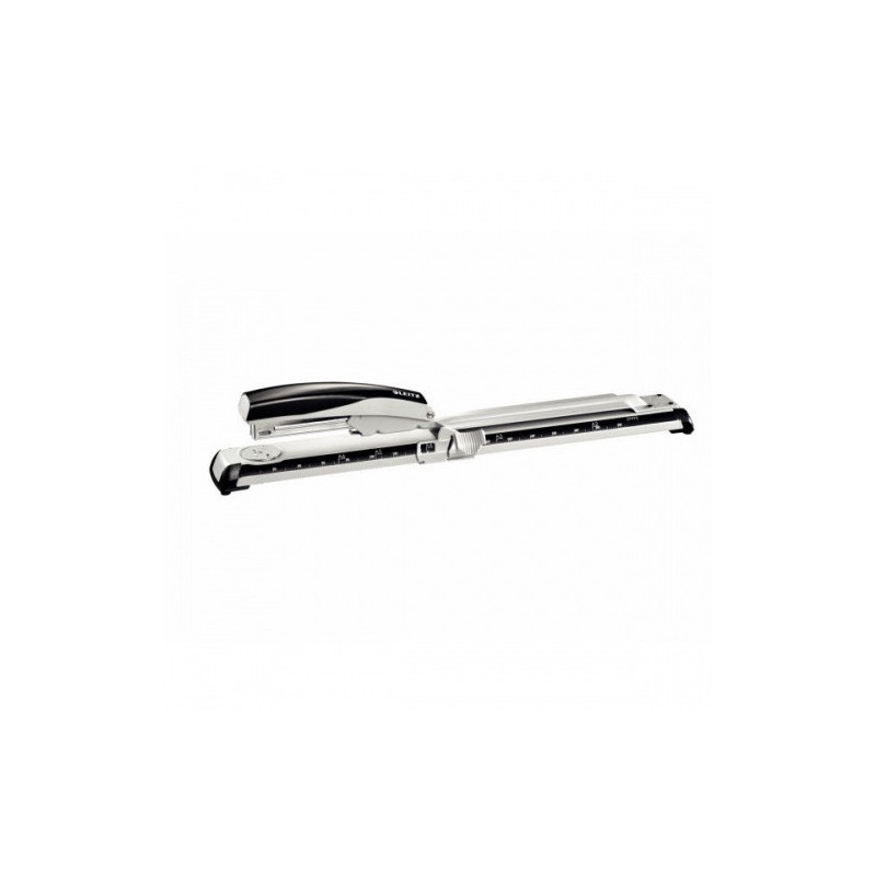 Stapler Leitz 5560, black/ grey, long handle, up to 40 sheets, staples 24/ 6, 26/ 6, 24/ 8 1102-116