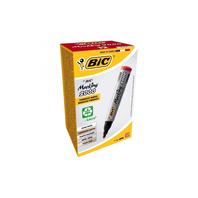Bic Permanent marker Eco 2000 2-5 mm, red, 12 pcs in a package. 000033