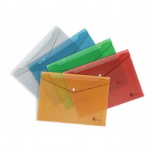 Folder-envelope with print Forpus, A4, plastic, red, transparent