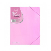 Apankas su gumelėm CoolPack , A4, plastikinis, pastelinis rožinis