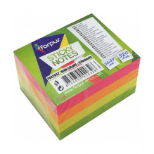 Adhesive Notes Forpus, Neon, 50x40mm, Coloured, Cube 