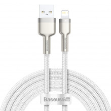 USB laidas, skirtas Lightning Baseus Cafule, 2,4A, 2m (baltas)