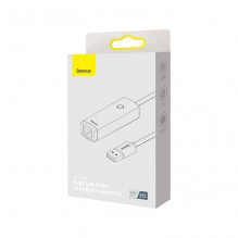 „Baseus Lite“ serijos USB–RJ45 tinklo adapteris, 100 Mbps (pilkas)