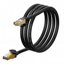 „Baseus Ethernet RJ45“, 10 Gbps, 1,5 m tinklo kabelis (juodas)