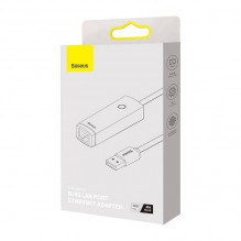„Baseus Lite“ serijos USB į RJ45 tinklo adapteris, 100 Mbps (juodas)