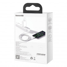 „Baseus Superior“ serijos kabelis iš USB į USB-C, 66 W, 1 m (baltas)