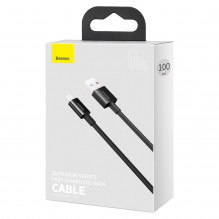 „Baseus Superior“ serijos kabelis iš USB į USB-C, 66 W, 1 m (juodas)