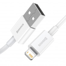 „Baseus Superior“ serijos USB kabelis su „Lightning“, 2,4 A, 1 m (baltas)