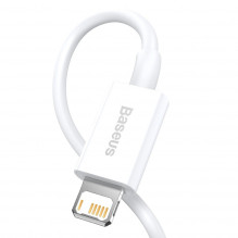 „Baseus Superior“ serijos USB kabelis su „Lightning“, 2,4 A, 1 m (baltas)