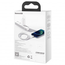 „Baseus Superior“ serijos USB kabelis su „Lightning“, 2,4 A, 1 m (baltas)